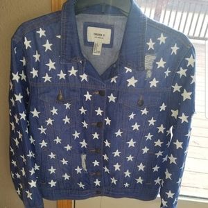 Star Print Jean Jacket